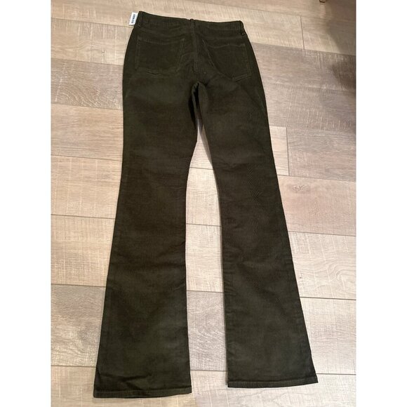 Old Navy Womens Extra High-Rise Kicker Boot-Cut Corduroy Pants Size 4 Green NEW - Picture 7 of 7